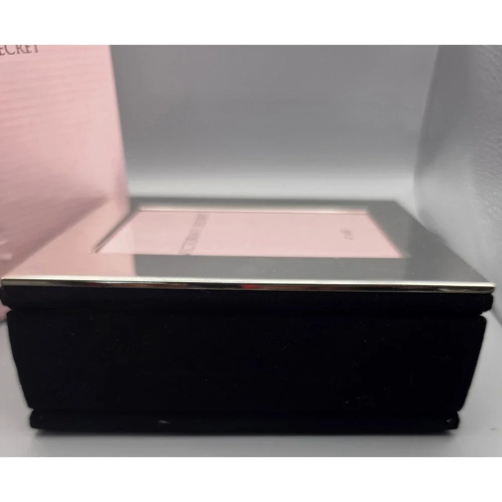 Vintage Victoria's Secret Silver Plated Photo Album Frame 4x6 Pink Velvet Box